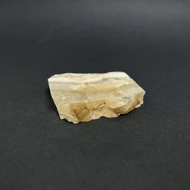 Hokkaidoite slice 2B03 in daylight (8/9) — 5.4 × 4.8 × 0.9 cm, Hokkaido, Japan · Kitsune Mineral