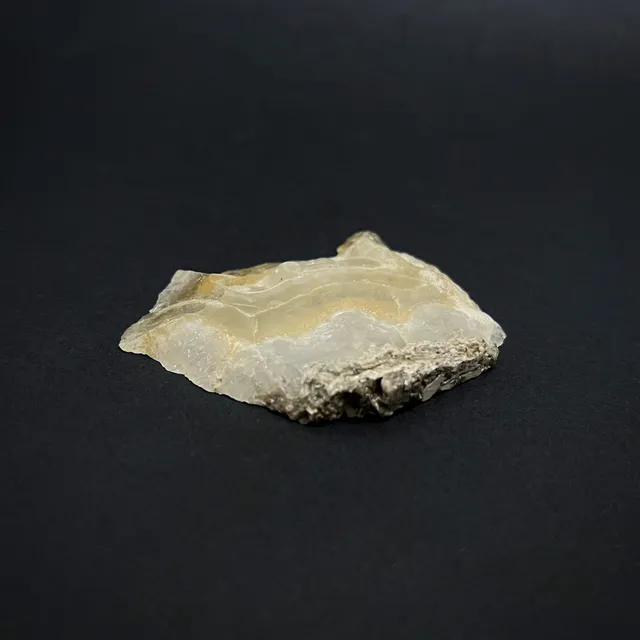 Hokkaidoite slice 2B07 in daylight (9/10) — 6.6 × 4.9 × 0.7 cm, Hokkaido, Japan · Kitsune Mineral