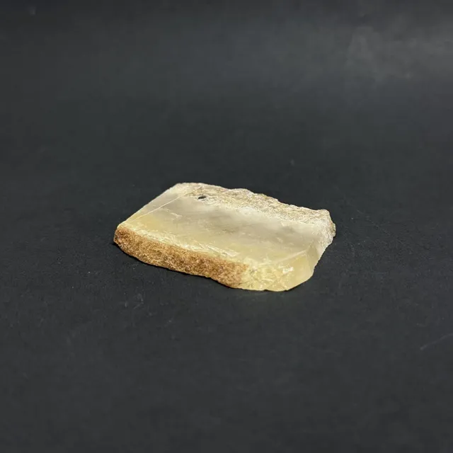 Hokkaidoite slice 2C01 in daylight (8/9) — 5.4 × 4.1 × 0.5 cm, Hokkaido, Japan · Kitsune Mineral