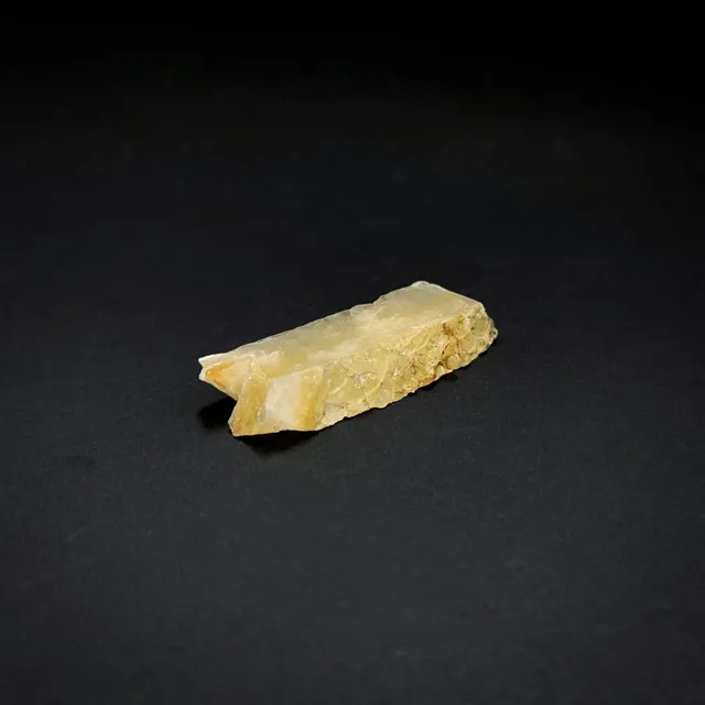 Hokkaidoite slice 2C12 in daylight (8/9) — 5.3 × 1.9 × 1.0 cm, Hokkaido, Japan · Kitsune Mineral