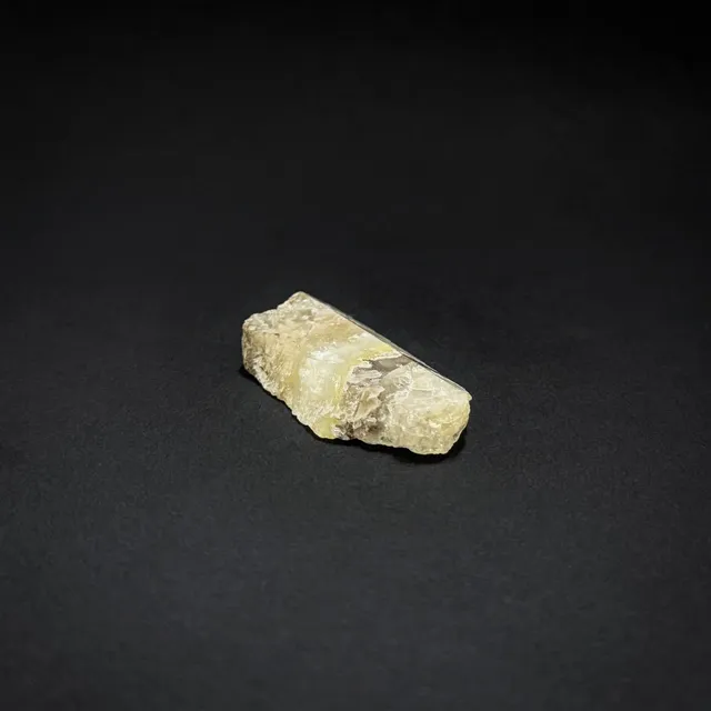 Hokkaidoite slice 2C15 in daylight (8/10) — 4.2 × 2.2 × 0.6 cm, Hokkaido, Japan · Kitsune Mineral