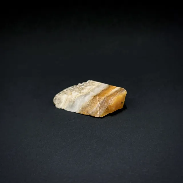 Hokkaidoite slice 2C16 in daylight (8/9) — 4.0 × 4.1 × 0.9 cm, Hokkaido, Japan · Kitsune Mineral